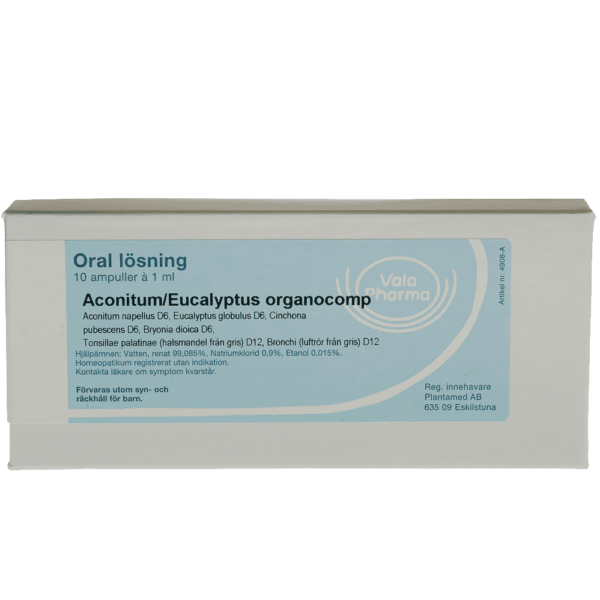 Aconitum/Eucalyptus organocomp.