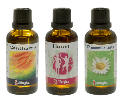 Cantharon, Høron og Chamomilla comp. - 3 lægemidler fra Allergica