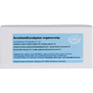 Aconitum/Eucalyptus organocomp ampuller - homøopatisk lægemiddel fra Allergica