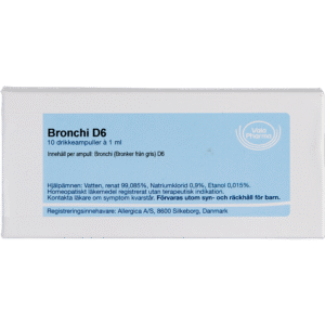 Bronchi D6 ampuller - homøopatisk lægemiddel fra Allergica