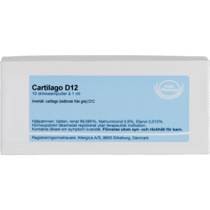 Cartilago D12 ampuller - homøopatisk lægemiddel fra Allergica