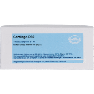 Cartilago D30 ampuller - homøopatisk lægemiddel fra Allergica