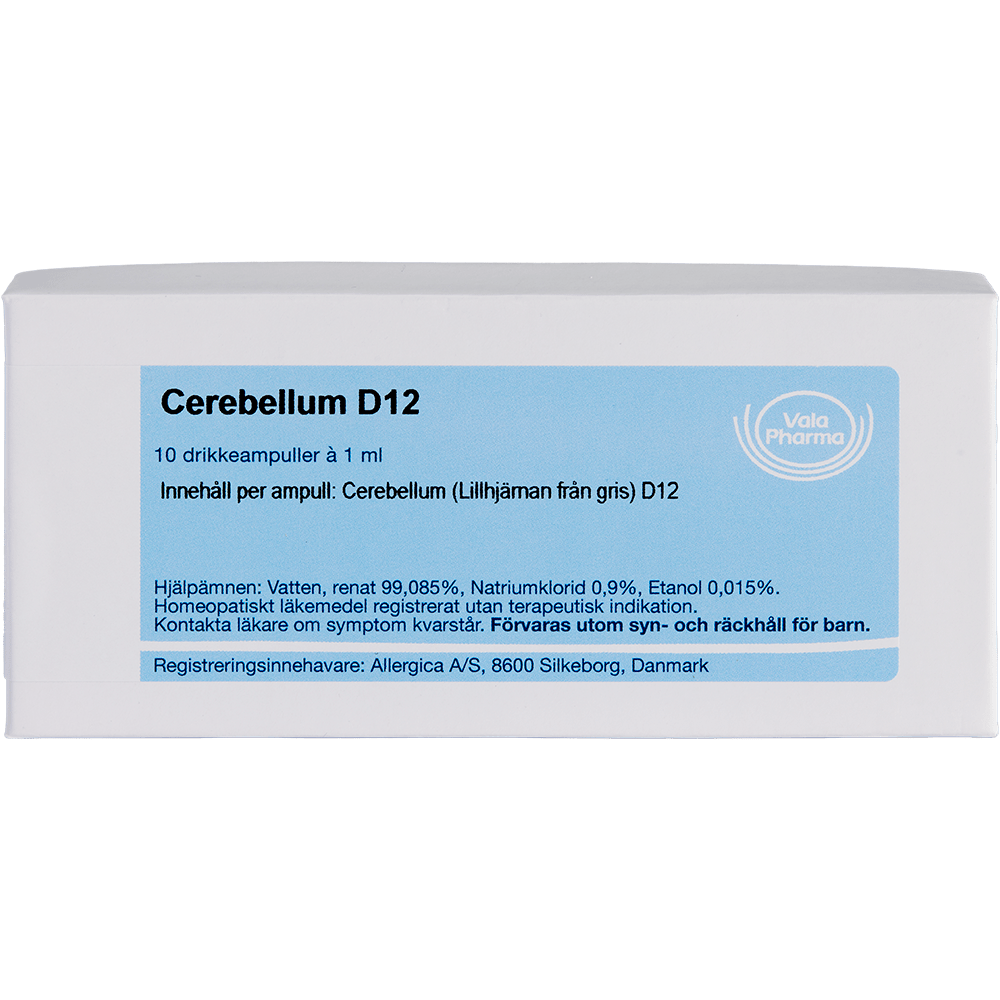 Cerebellum D12 ampuller - homøopatisk lægemiddel fra Allergica