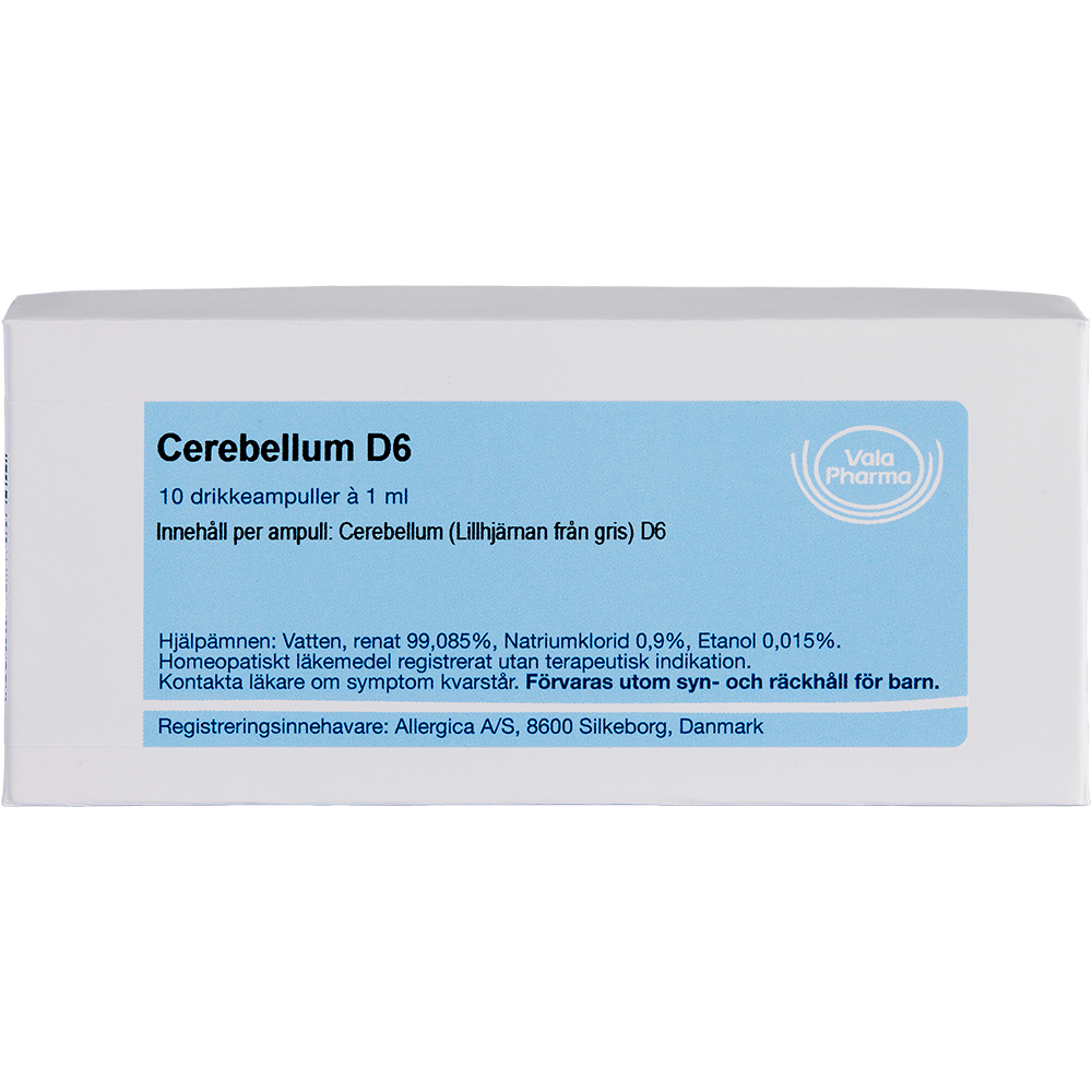 Cerebellum D6 ampuller - homøopatisk lægemiddel fra Allergica