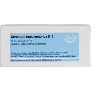 Cerebrum regio motorica D12 ampuller - homøopatisk lægemiddel fra Allergica