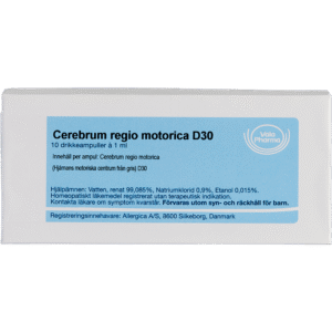 Cerebrum regio motorica D30 ampuller - homøopatisk lægemiddel fra Allergica
