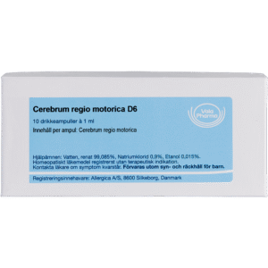Cerebrum regio motorica D6 ampuller - homøopatisk lægemiddel fra Allergica