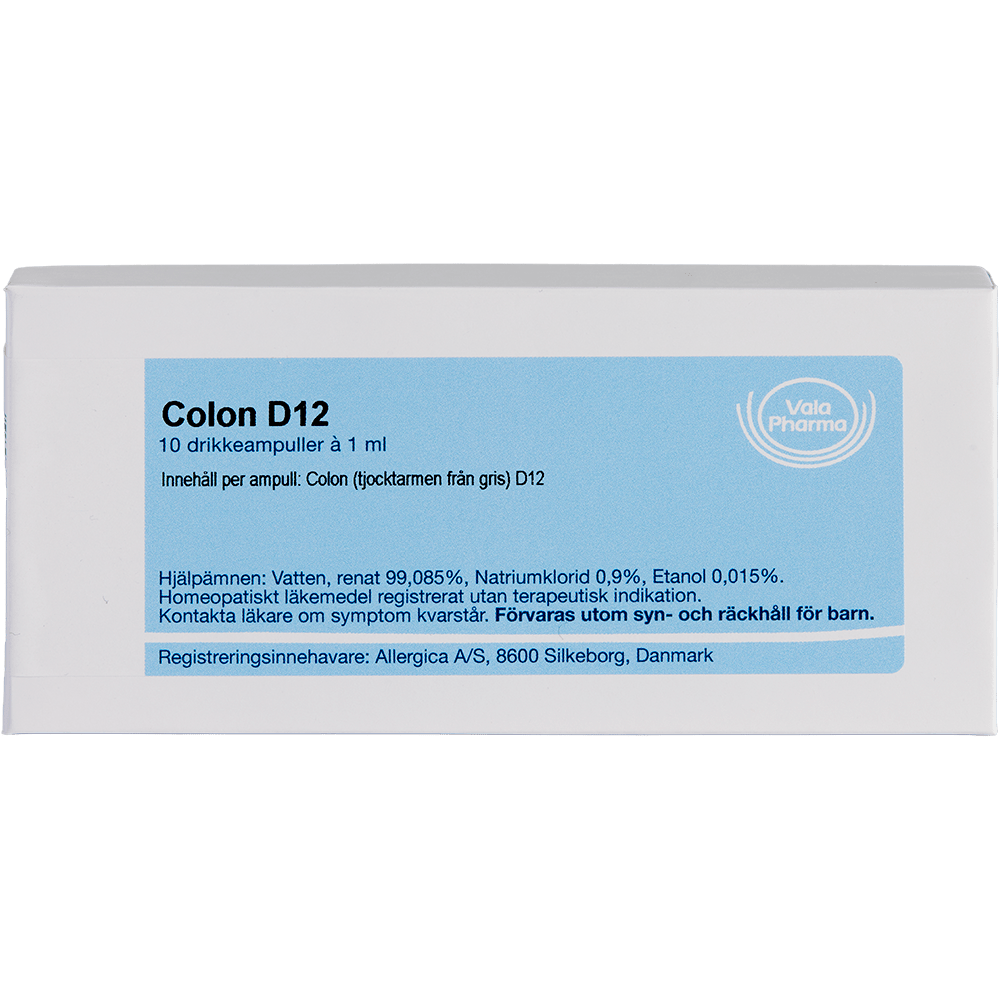 Colon D12 ampuller - homøopatisk lægemiddel fra Allergica