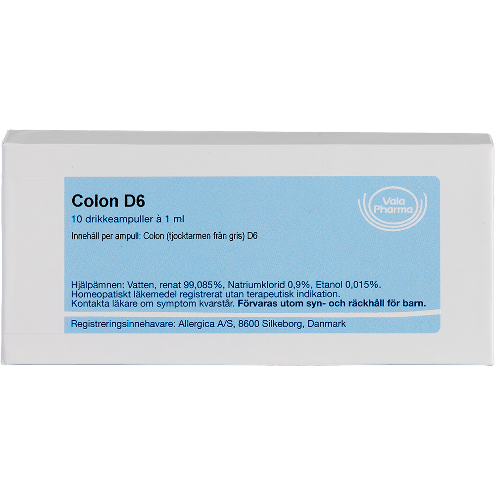 Colon D6 ampuller - homøopatisk lægemiddel fra Allergica