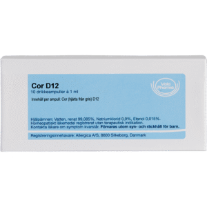 Cor D12 ampuller - homøopatisk lægemiddel fra Allergica
