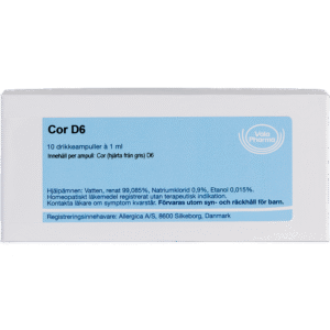 Cor D6 ampuller - homøopatisk lægemiddel fra Allergica