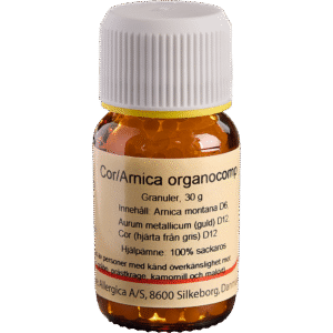 Cor/Arnica organocomp sukkerkugler - homøopatisk lægemiddel fra Allergica