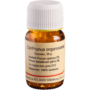 Cor/Prunus organocomp sukkerkugler - homøopatisk lægemiddel fra Allergica