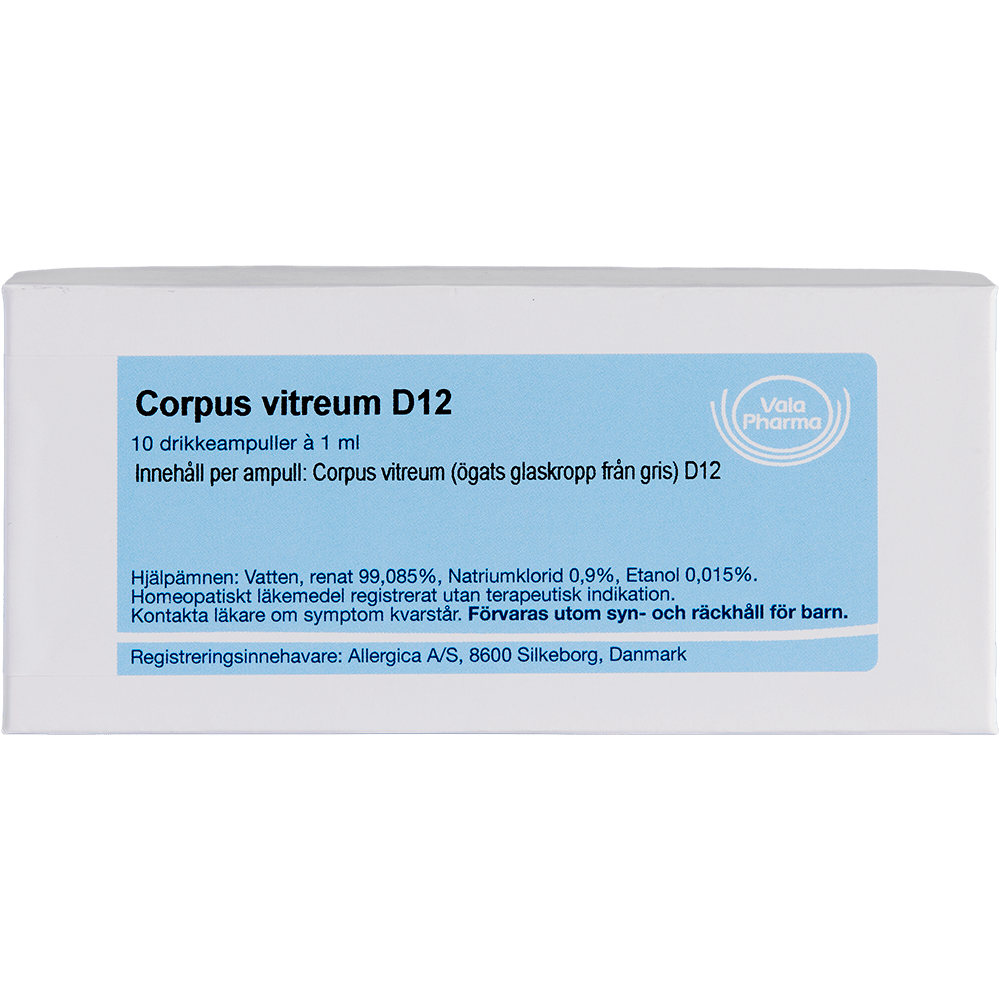 Corpus vitreum D12 ampuller - homøopatisk lægemiddel fra Allergica