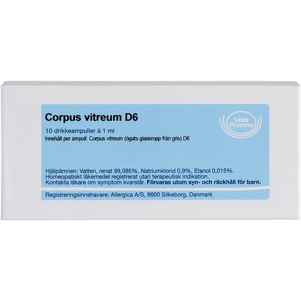 Corpus vitreum D6 ampuller - homøopatisk lægemiddel fra Allergica
