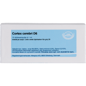 Cortex cerebri D6 ampuller - homøopatisk lægemiddel fra Allergica