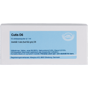 Cutis D6 ampuller - homøopatisk lægemiddel fra Allergica