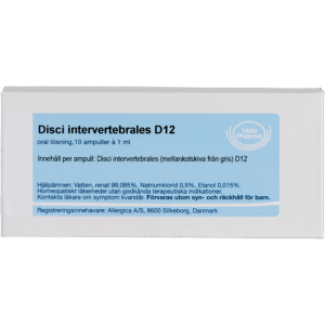 Disci intervertebrales D12 ampuller - homøopatisk lægemiddel fra Allergica