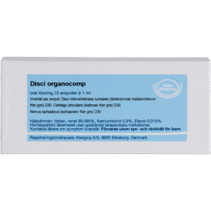 Disci organocomp ampuller - homøopatisk lægemiddel fra Allergica