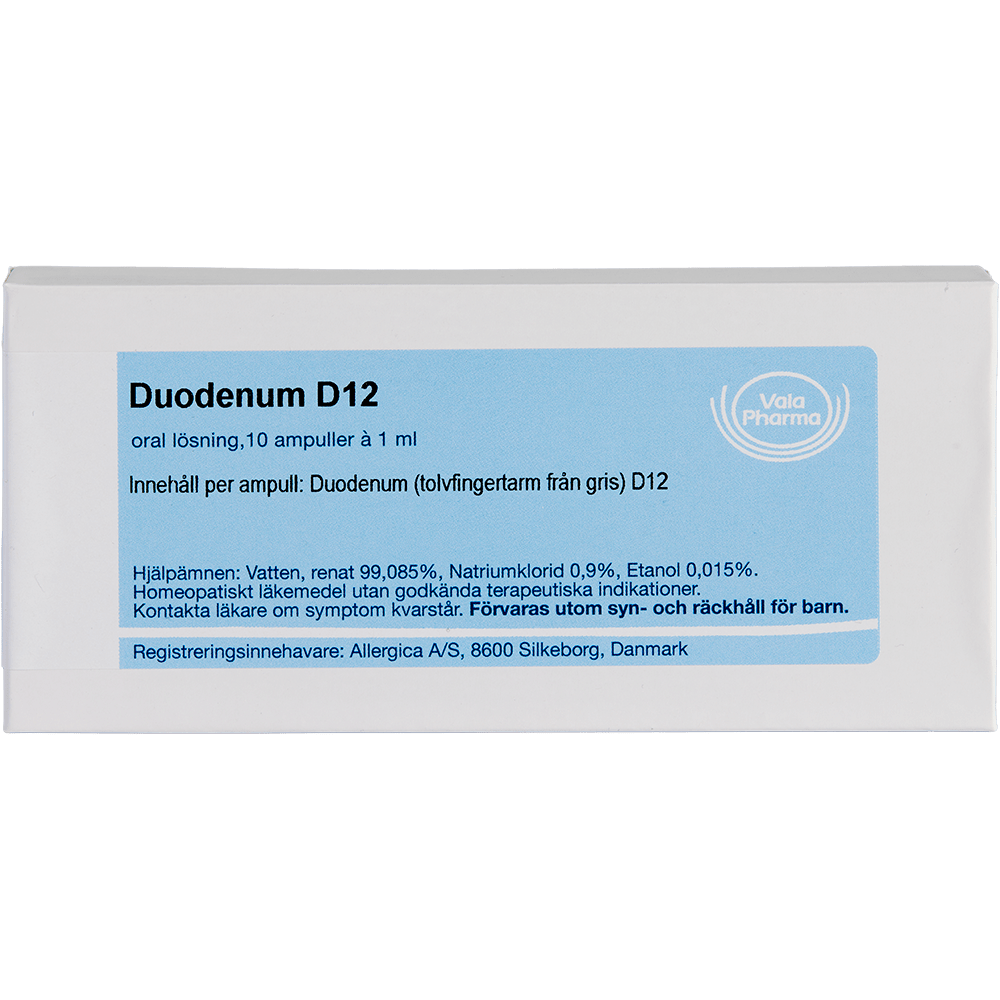 Duodenum D12 ampuller - homøopatisk lægemiddel fra Allergica