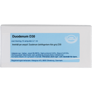 Duodenum D30 ampuller - homøopatisk lægemiddel fra Allergica