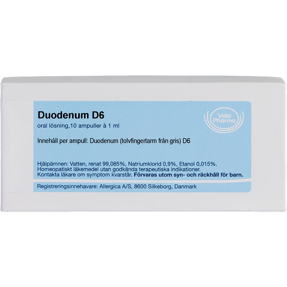 Duodenum D6 ampuller - homøopatisk lægemiddel fra Allergica