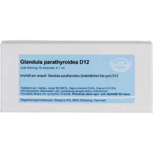 Glandula parathyroidea D12 ampuller - homøopatisk lægemiddel fra Allergica