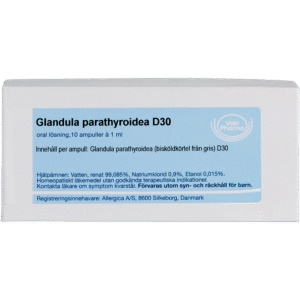Glandula parathyroidea D30 ampuller - homøopatisk lægemiddel fra Allergica
