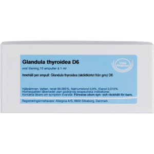 Glandula thyroidea D6 ampuller - homøopatisk lægemiddel fra Allergica
