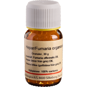 Hepar/Fumaria organocomp sukkerkugler - homøopatisk lægemiddel fra Allergica