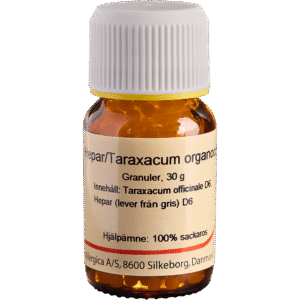 Hepar/Taraxacum organocomp sukkerkugler - homøopatisk lægemiddel fra Allergica
