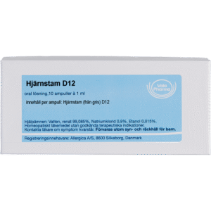 Hjärnstam D12 ampuller - homøopatisk lægemiddel fra Allergica
