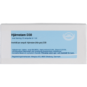 Hjärnstam D30 ampuller - homøopatisk lægemiddel fra Allergica