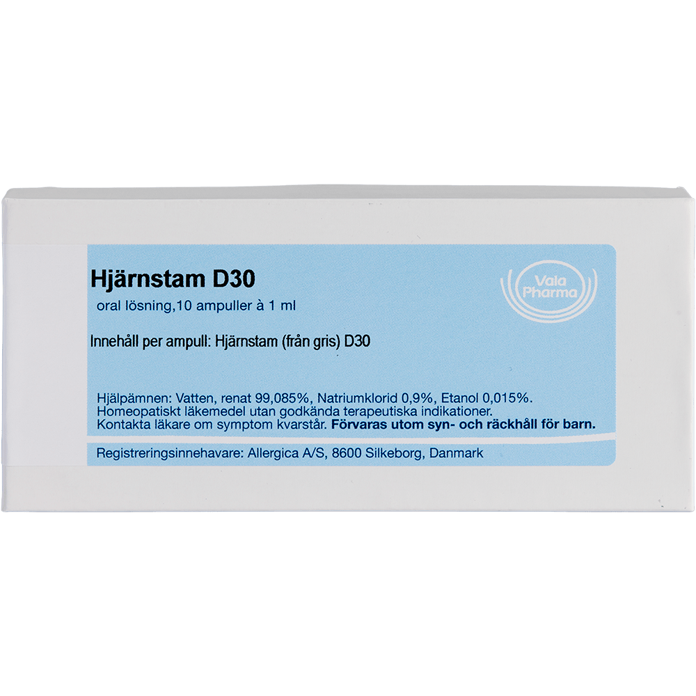 Hjärnstam D30 ampuller - homøopatisk lægemiddel fra Allergica