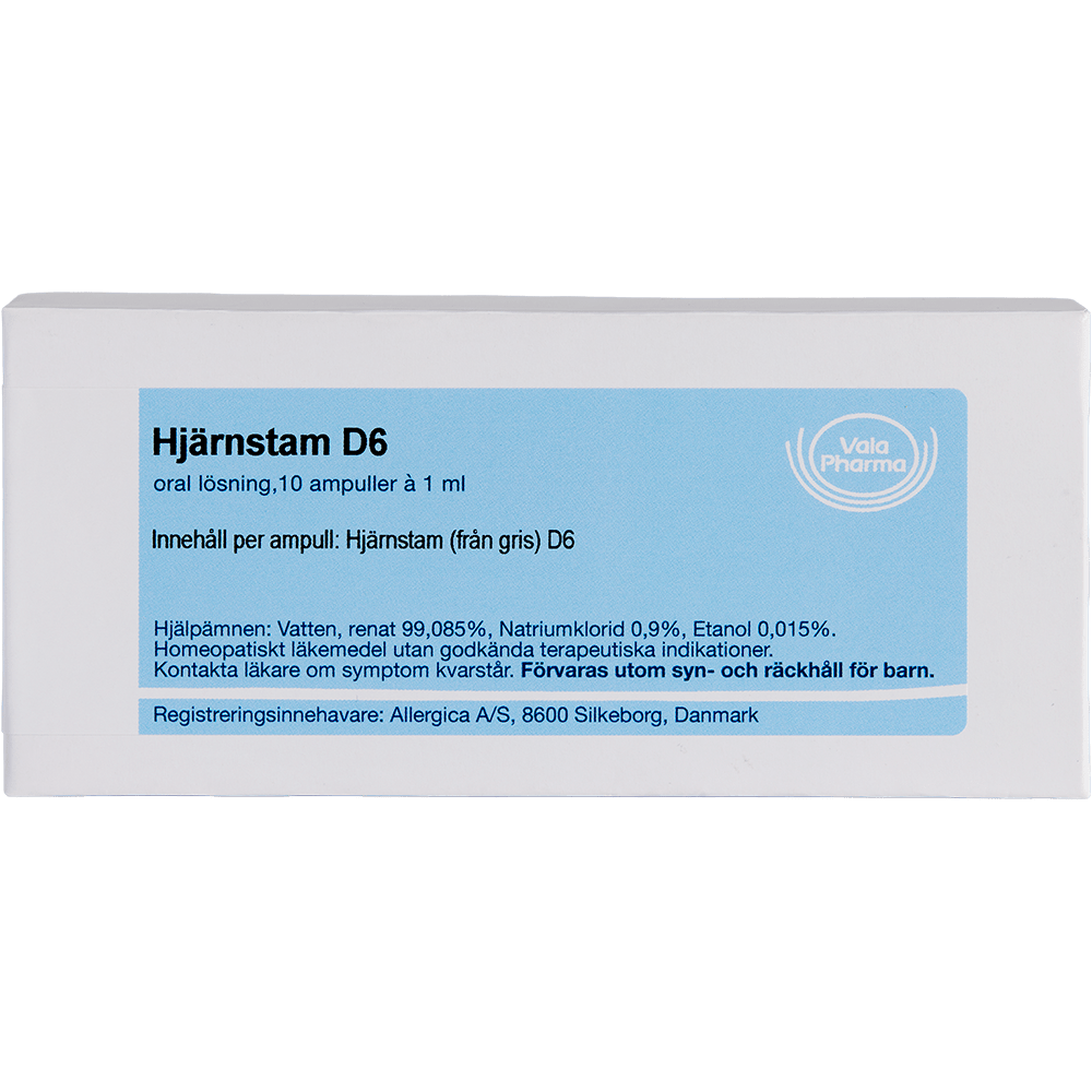 Hjärnstam D6 ampuller - homøopatisk lægemiddel fra Allergica