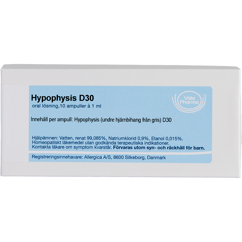 Hypophysis D30 ampuller - homøopatisk lægemiddel fra Allergica