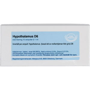Hypothalamus D6 ampuller - homøopatisk lægemiddel fra Allergica