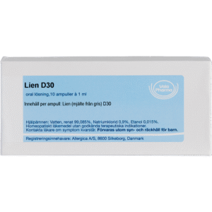 Lien D30 ampuller - homøopatisk lægemiddel fra Allergica