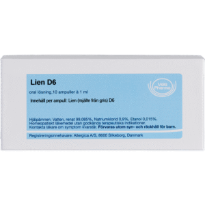 Lien D6 ampuller - homøopatisk lægemiddel fra Allergica