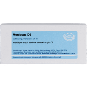 Meniscus D6 ampuller - homøopatisk lægemiddel fra Allergica