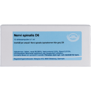 Nervi spinalis D6 ampuller - homøopatisk lægemiddel fra Allergica
