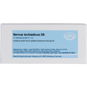 Nervus ischiadicus D6 ampuller - homøopatisk lægemiddel fra Allergica