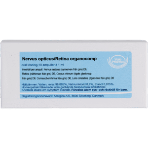 Nervus opticus/Retina organocomp ampuller - homøopatisk lægemiddel fra Allergica