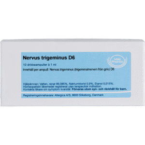 Nervus trigeminus D6 ampuller - homøopatisk lægemiddel fra Allergica