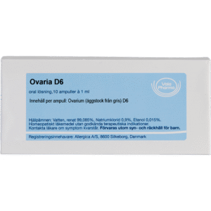 Ovaria D6 ampuller - homøopatisk lægemiddel fra Allergica