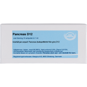 Pancreas D12 ampuller - homøopatisk lægemiddel fra Allergica