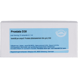 Prostata D30 ampuller - homøopatisk lægemiddel fra Allergica