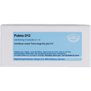 Pulmo D12 ampuller - homøopatisk lægemiddel fra Allergica