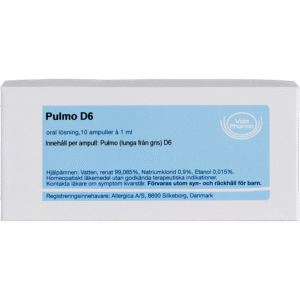 Pulmo D6 ampuller - homøopatisk lægemiddel fra Allergica