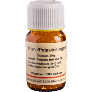Pulmo/Petasites organocomp sukkerkugler - homøopatisk lægemiddel fra Allergica